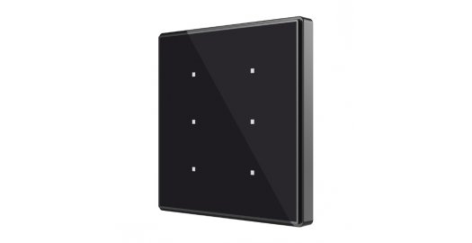 Емкостный выключатель Square TMD 6 с 6 многофункциональными кнопками, Антрацит